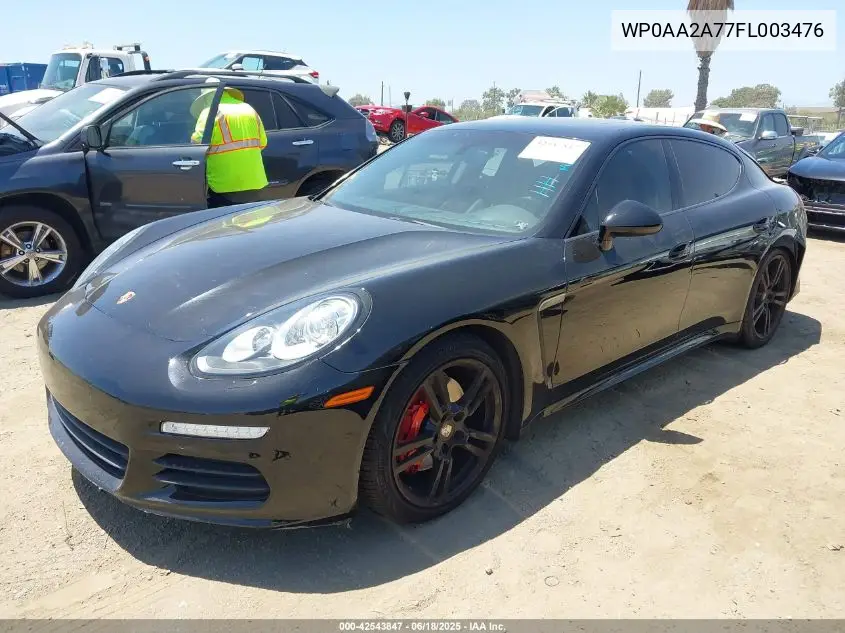 2015 Porsche Panamera 4 VIN: WP0AA2A77FL003476 Lot: 42543847