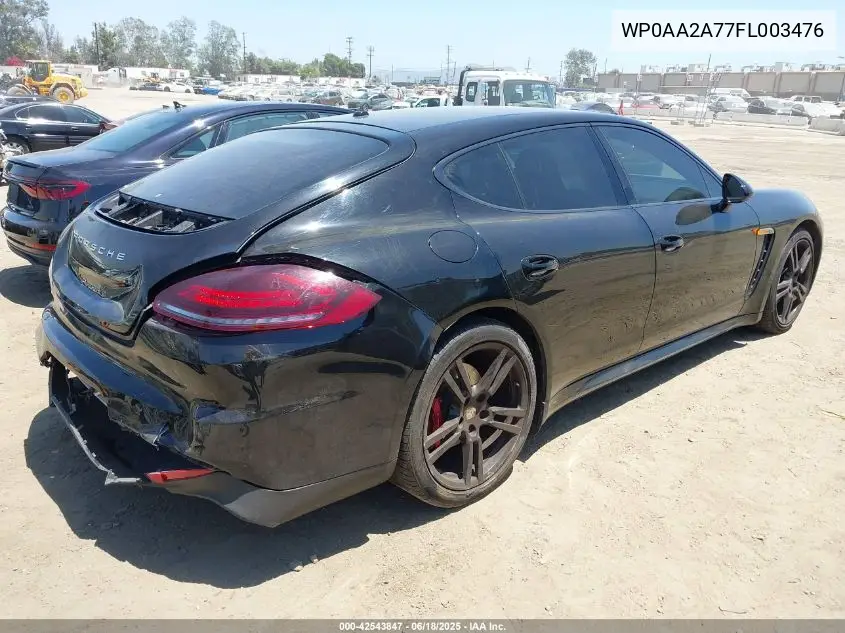 2015 Porsche Panamera 4 VIN: WP0AA2A77FL003476 Lot: 42543847
