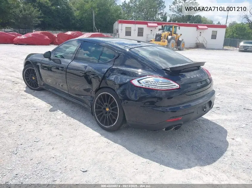 2016 Porsche Panamera 4 VIN: WP0AA2A71GL001210 Lot: 42230574