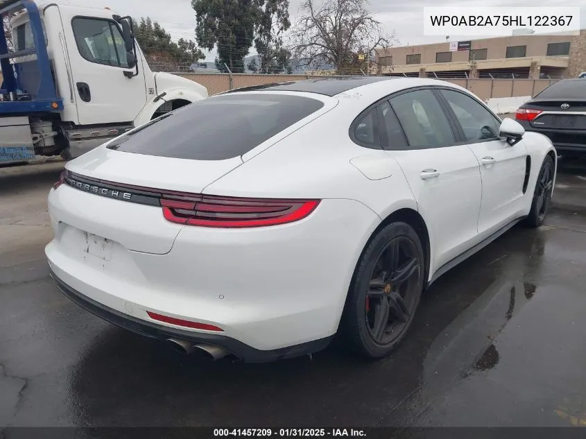 2017 Porsche Panamera 4S VIN: WP0AB2A75HL122367 Lot: 41457209
