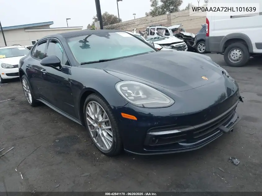 2017 Porsche Panamera 4 VIN: WP0AA2A72HL101639 Lot: 42541178