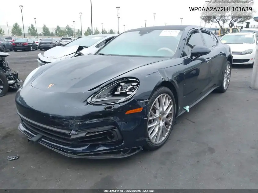2017 Porsche Panamera 4 VIN: WP0AA2A72HL101639 Lot: 42541178