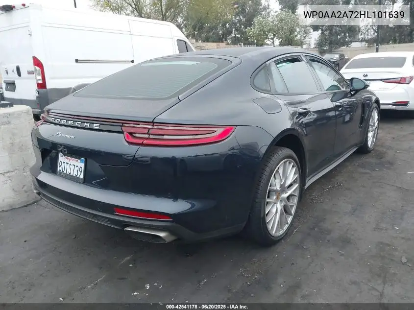 2017 Porsche Panamera 4 VIN: WP0AA2A72HL101639 Lot: 42541178
