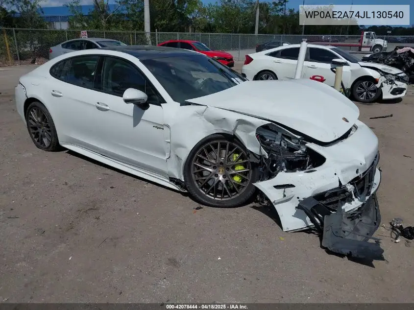 2018 Porsche Panamera E-Hybrid 4 VIN: WP0AE2A74JL130540 Lot: 42078444
