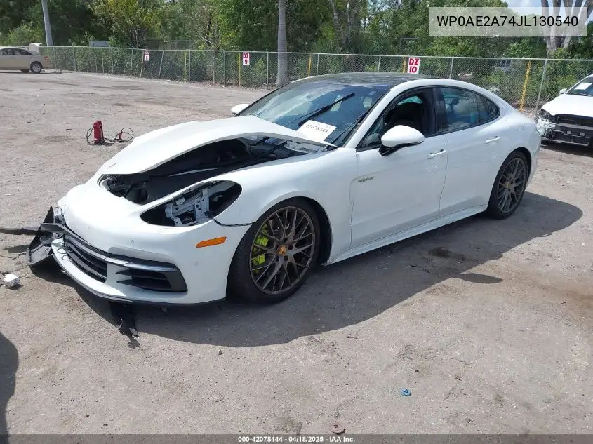 2018 Porsche Panamera E-Hybrid 4 VIN: WP0AE2A74JL130540 Lot: 42078444