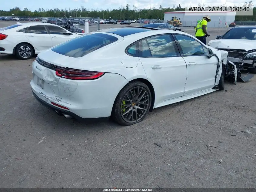 2018 Porsche Panamera E-Hybrid 4 VIN: WP0AE2A74JL130540 Lot: 42078444