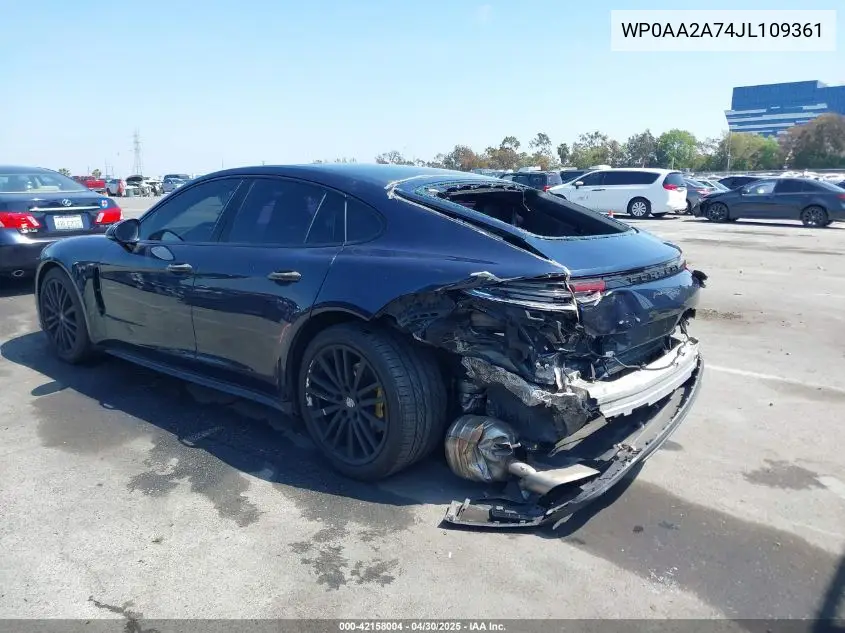 2018 Porsche Panamera 4 VIN: WP0AA2A74JL109361 Lot: 42158004