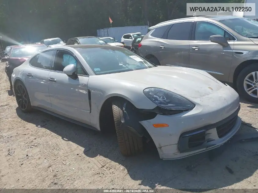 2018 Porsche Panamera 4 VIN: WP0AA2A74JL102250 Lot: 42503581