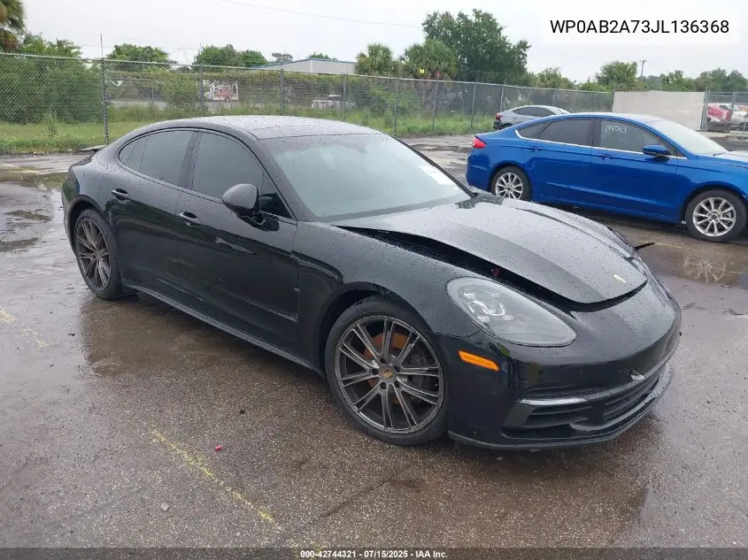 2018 Porsche Panamera 4S VIN: WP0AB2A73JL136368 Lot: 42744321