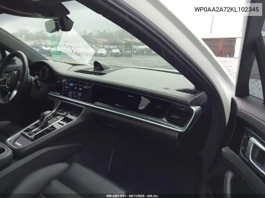 2019 Porsche Panamera VIN: WP0AA2A72KL102345 Lot: 42011097