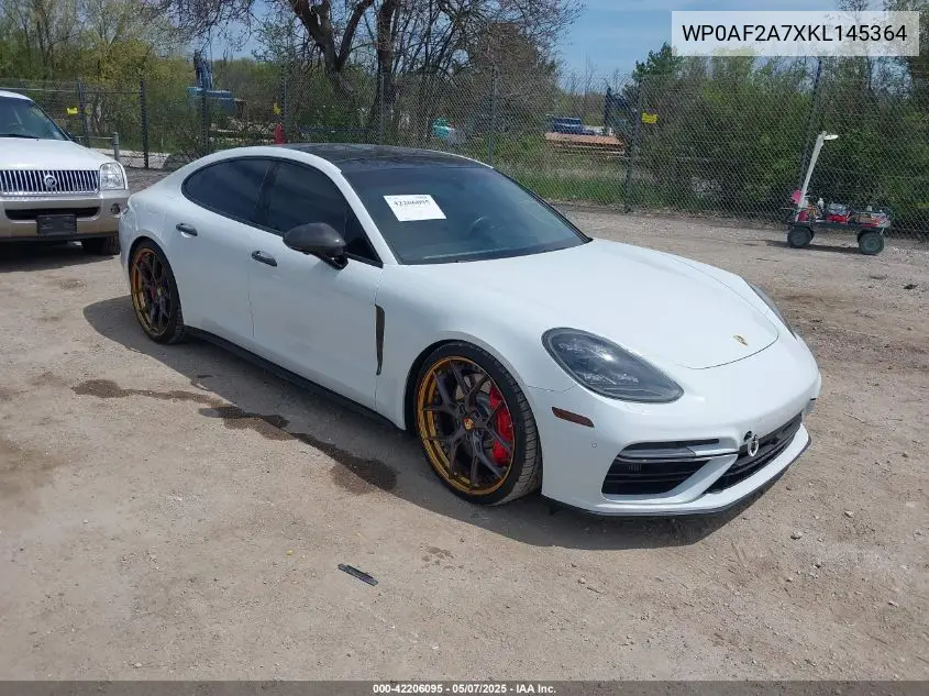 2019 Porsche Panamera Turbo VIN: WP0AF2A7XKL145364 Lot: 42206095