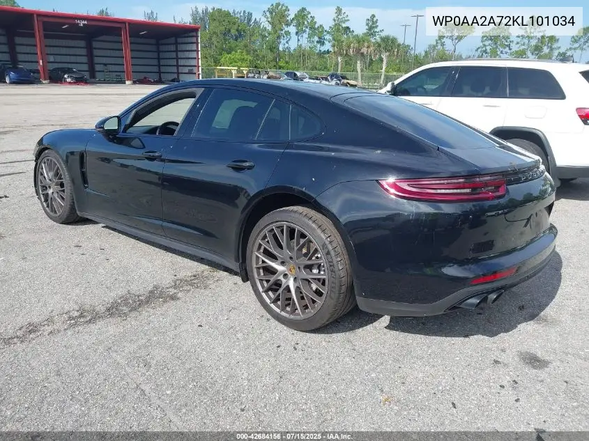 2019 Porsche Panamera 4 VIN: WP0AA2A72KL101034 Lot: 42684156