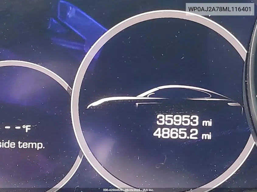 2021 Porsche Panamera 4 VIN: WP0AJ2A78ML116401 Lot: 42584529