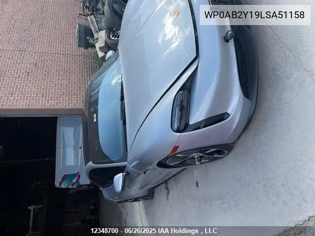 2020 Porsche Taycan 4S VIN: WP0AB2Y19LSA51158 Lot: 12348700