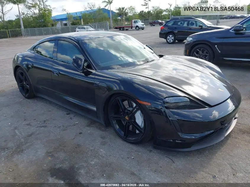 2020 Porsche Taycan 4S VIN: WP0AB2Y18LSA50468 Lot: 42070063
