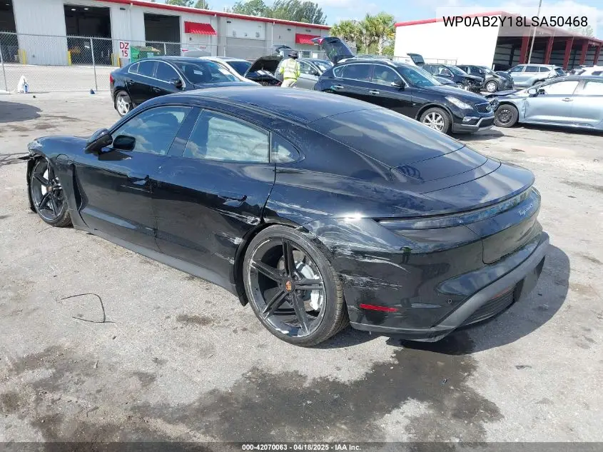 2020 Porsche Taycan 4S VIN: WP0AB2Y18LSA50468 Lot: 42070063