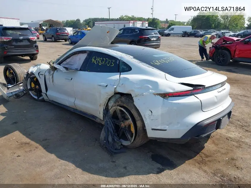2020 Porsche Taycan Turbo/Turbo S VIN: WP0AC2Y14LSA71864 Lot: 42482703