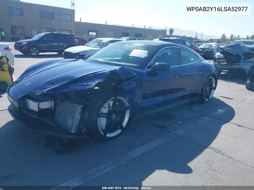 2020 Porsche Taycan 4S VIN: WP0AB2Y16LSA52977 Lot: 42617619