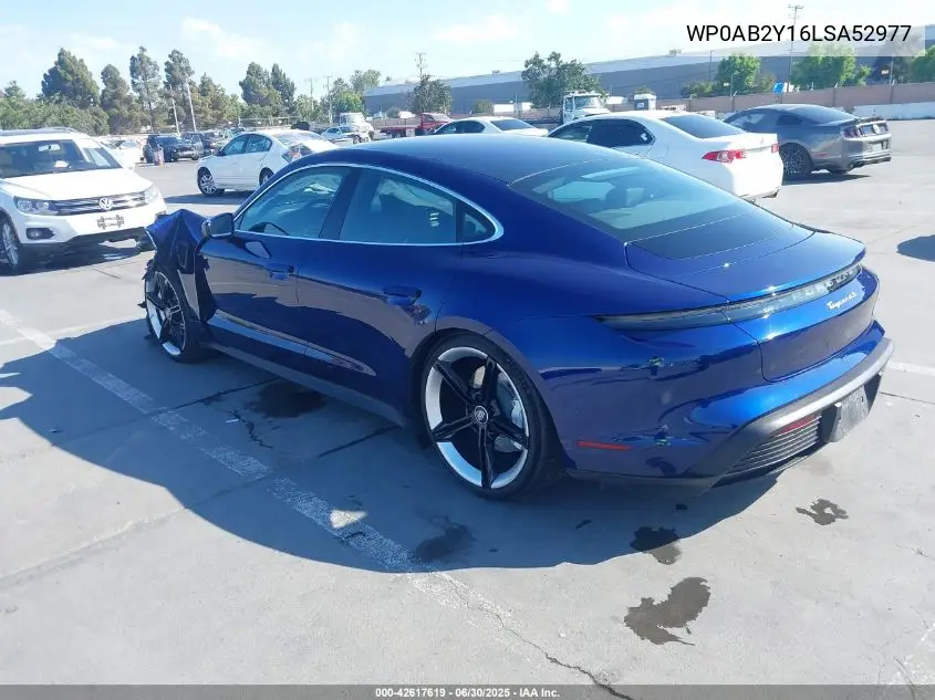 2020 Porsche Taycan 4S VIN: WP0AB2Y16LSA52977 Lot: 42617619