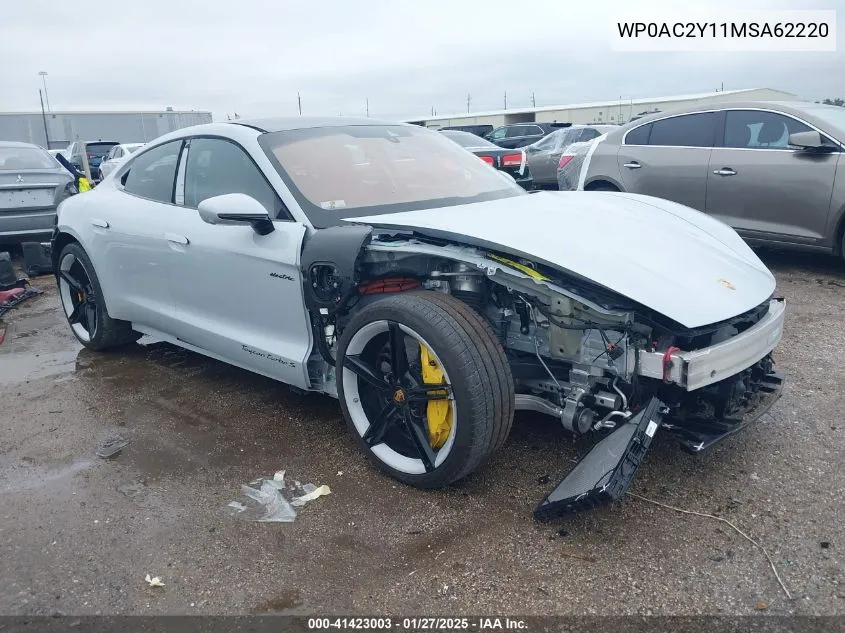 2021 Porsche Taycan Turbo S VIN: WP0AC2Y11MSA62220 Lot: 41423003