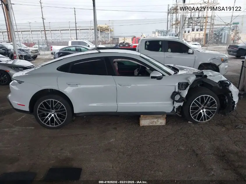 2021 Porsche Taycan VIN: WP0AA2Y19MSA19122 Lot: 41925232
