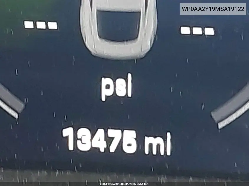 2021 Porsche Taycan VIN: WP0AA2Y19MSA19122 Lot: 41925232