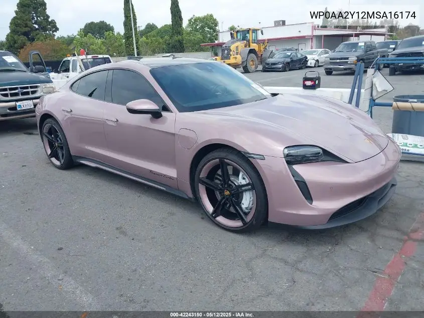 2021 Porsche Taycan VIN: WP0AA2Y12MSA16174 Lot: 42243150