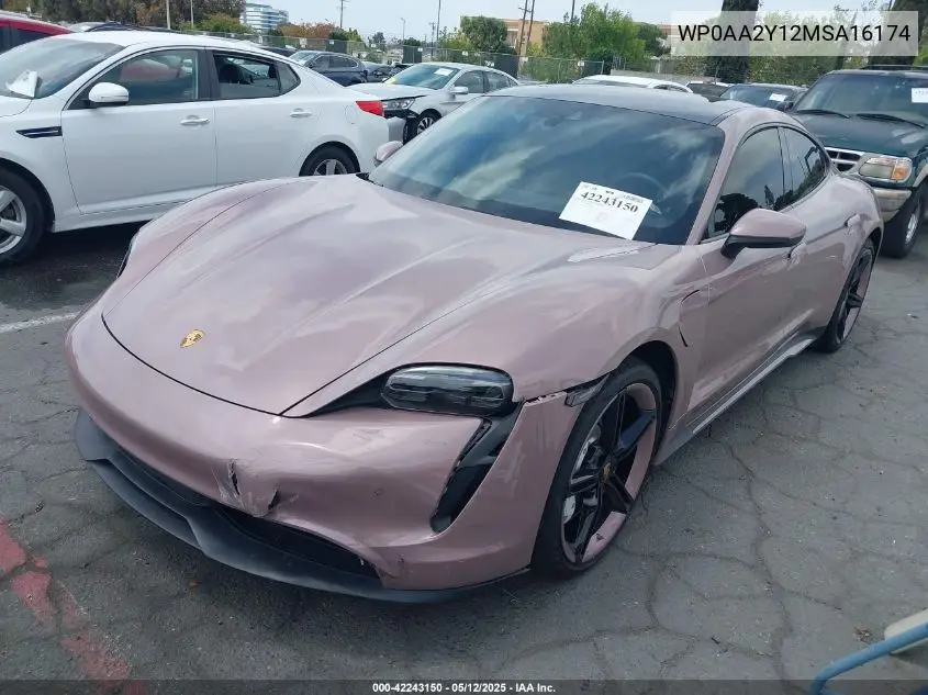 2021 Porsche Taycan VIN: WP0AA2Y12MSA16174 Lot: 42243150