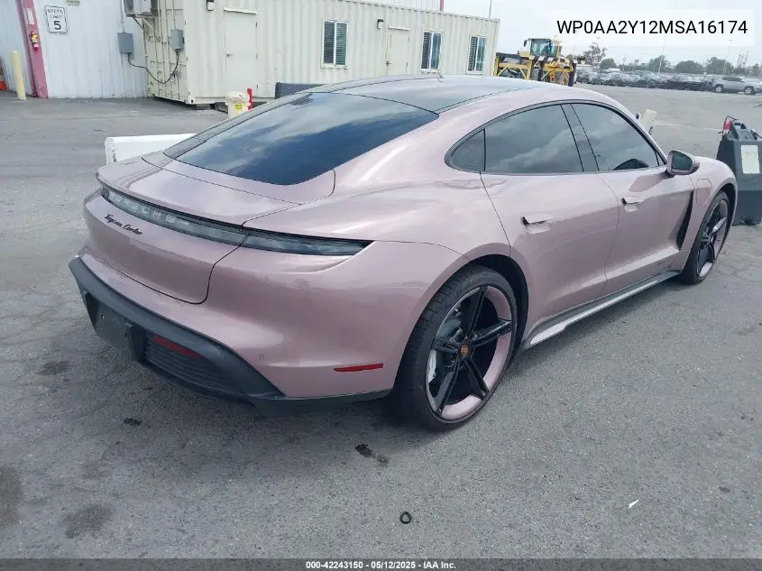 2021 Porsche Taycan VIN: WP0AA2Y12MSA16174 Lot: 42243150