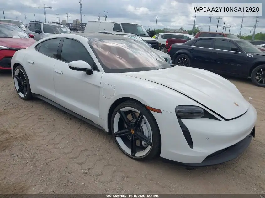 2022 Porsche Taycan VIN: WP0AA2Y10NSA12920 Lot: 42047850