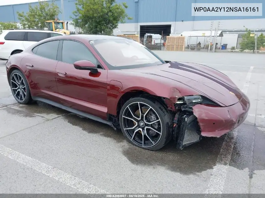 2022 Porsche Taycan VIN: WP0AA2Y12NSA16161 Lot: 42068807