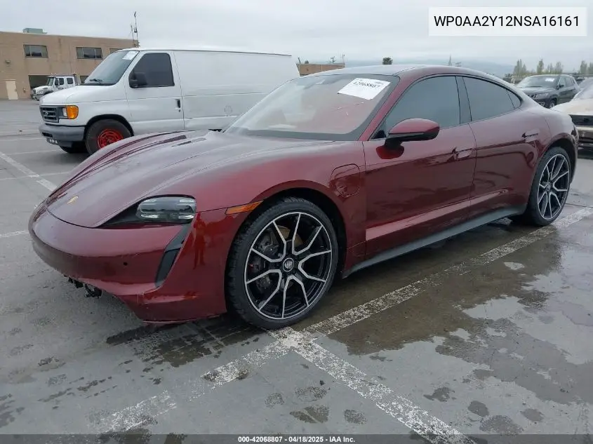 2022 Porsche Taycan VIN: WP0AA2Y12NSA16161 Lot: 42068807