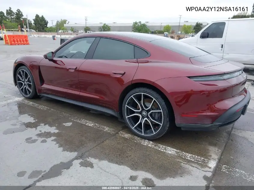 2022 Porsche Taycan VIN: WP0AA2Y12NSA16161 Lot: 42068807