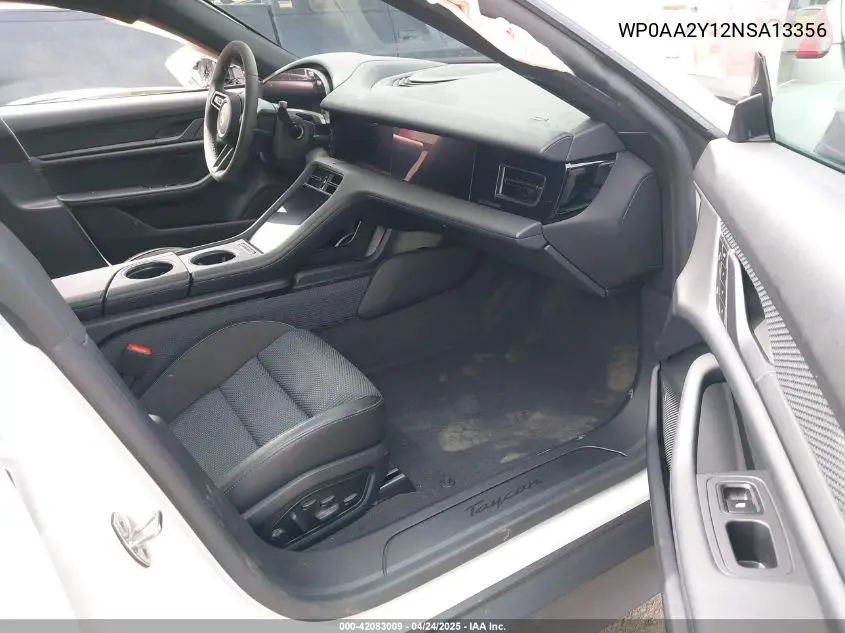 2022 Porsche Taycan VIN: WP0AA2Y12NSA13356 Lot: 42083009