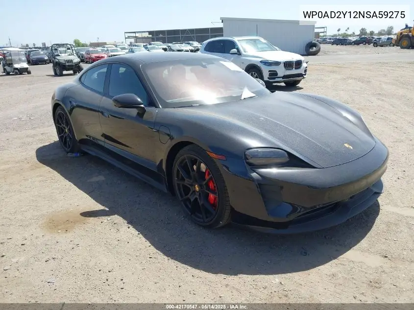 2022 Porsche Taycan Gts VIN: WP0AD2Y12NSA59275 Lot: 42170547