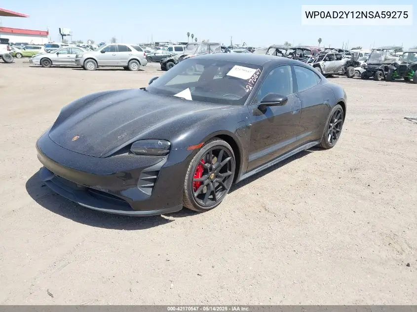 2022 Porsche Taycan Gts VIN: WP0AD2Y12NSA59275 Lot: 42170547