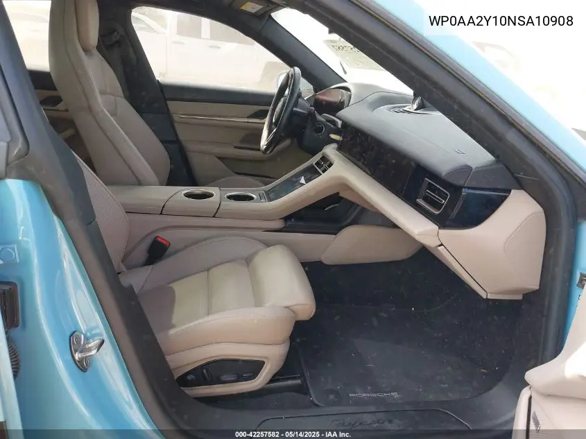 2022 Porsche Taycan VIN: WP0AA2Y10NSA10908 Lot: 42257582
