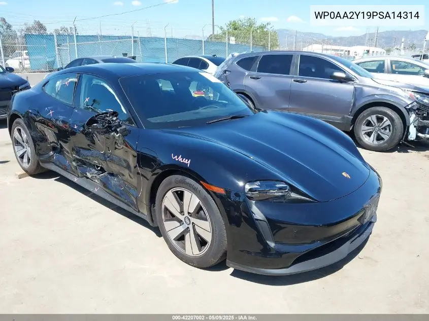 2023 Porsche Taycan VIN: WP0AA2Y19PSA14314 Lot: 42207002