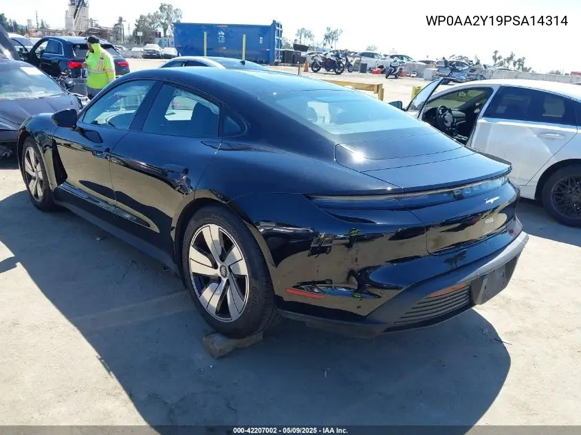 2023 Porsche Taycan VIN: WP0AA2Y19PSA14314 Lot: 42207002
