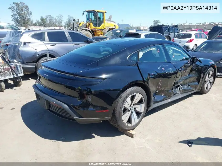 2023 Porsche Taycan VIN: WP0AA2Y19PSA14314 Lot: 42207002
