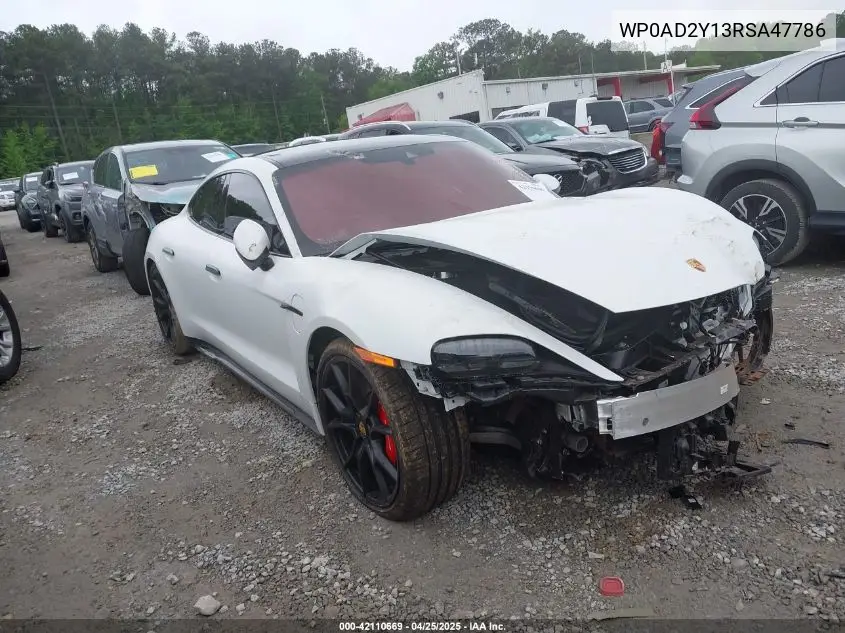 2024 Porsche Taycan Gts VIN: WP0AD2Y13RSA47786 Lot: 42110669