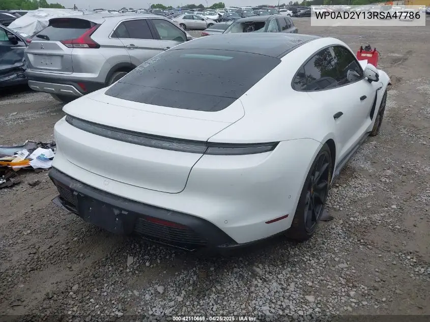 2024 Porsche Taycan Gts VIN: WP0AD2Y13RSA47786 Lot: 42110669