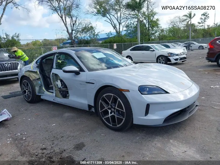 2025 Porsche Taycan VIN: WP0AA2Y16SSA08270 Lot: 41711309