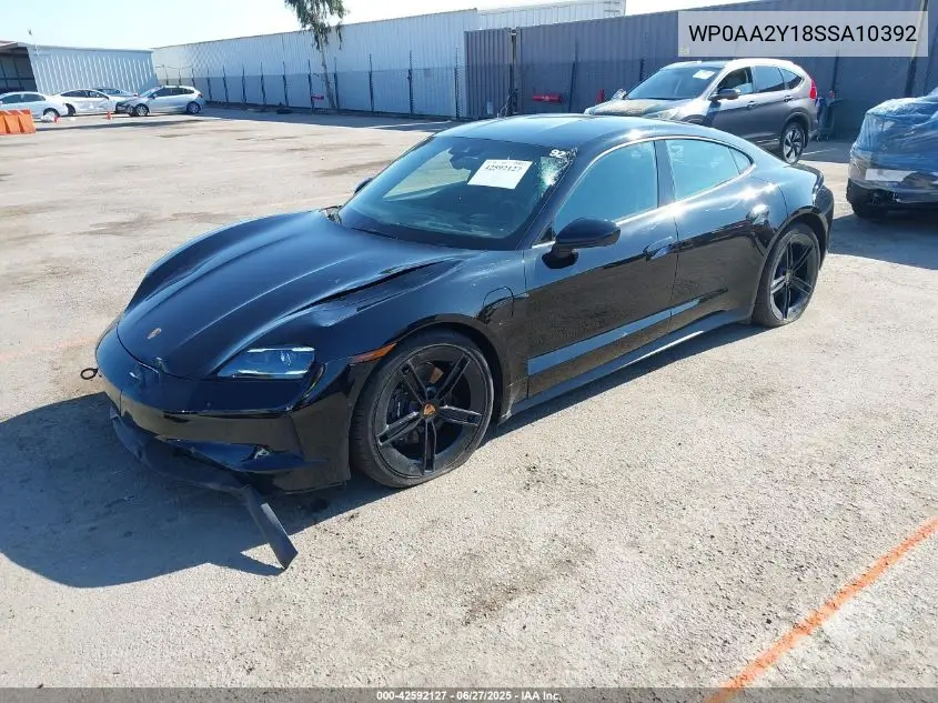2025 Porsche Taycan 4 VIN: WP0AA2Y18SSA10392 Lot: 42592127