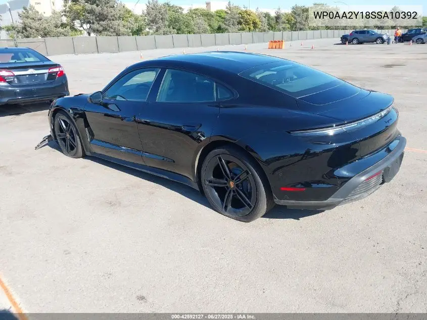 2025 Porsche Taycan 4 VIN: WP0AA2Y18SSA10392 Lot: 42592127