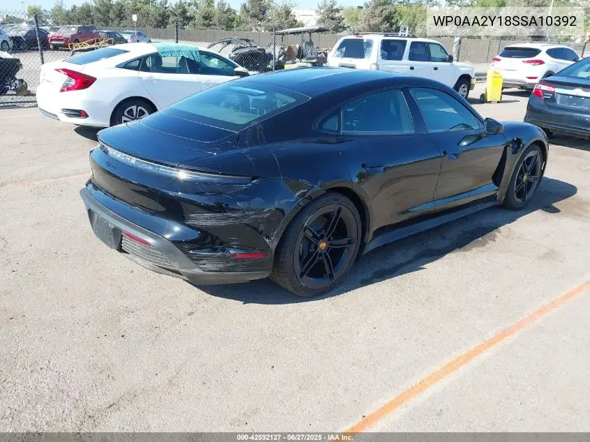2025 Porsche Taycan 4 VIN: WP0AA2Y18SSA10392 Lot: 42592127