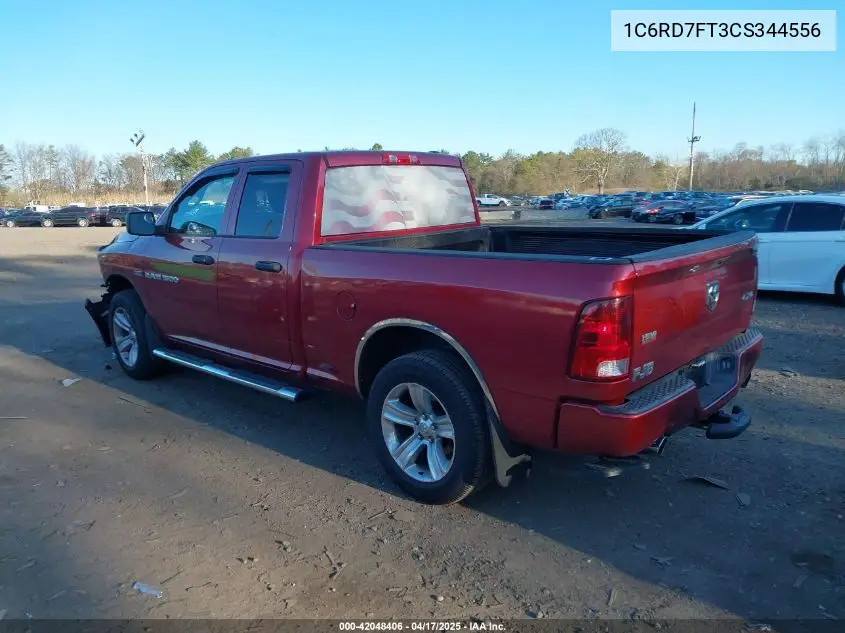 2012 Ram 1500 St VIN: 1C6RD7FT3CS344556 Lot: 42048406