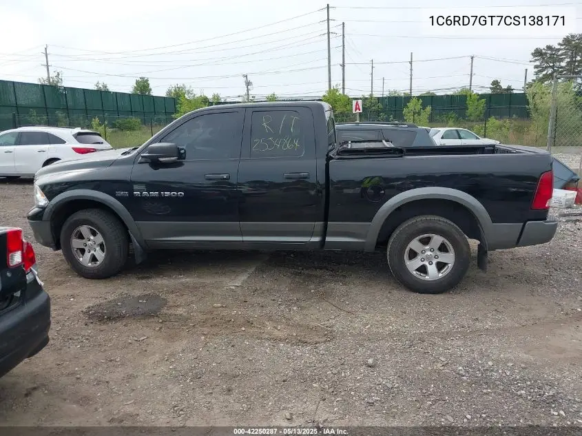 2012 Ram 1500 Slt VIN: 1C6RD7GT7CS138171 Lot: 42250287
