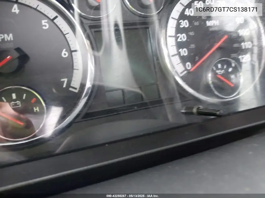 2012 Ram 1500 Slt VIN: 1C6RD7GT7CS138171 Lot: 42250287