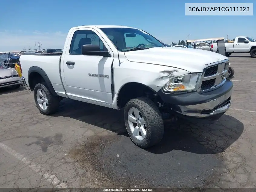 2012 Ram 1500 St VIN: 3C6JD7AP1CG111323 Lot: 42663630